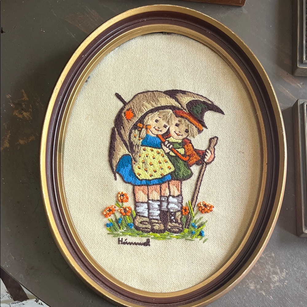 Vintage Hummel crewel